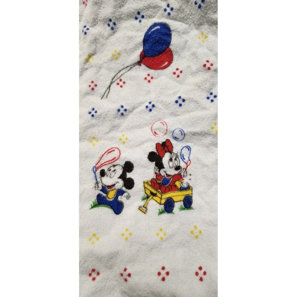 Vtg Disney Receiving Blanket Mickey Minnie Pluto Flannel 30